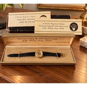 Vintage Bradley Mickey Mouse 50th Anniversary Limited Edition Watch with Box